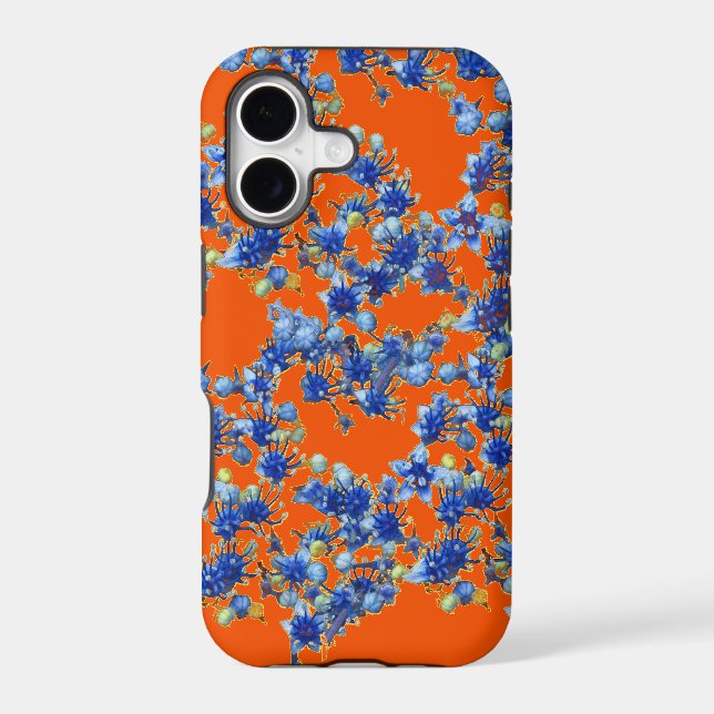 hydrangea orange and blue (Back)