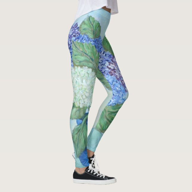 Hydrangea Painting Leggings (Right)