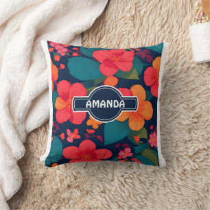 Hydrangea Pastel Colorful Personalized Pattern Cushion