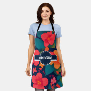 Hydrangea Pastel Colourful Personalised Pattern Apron