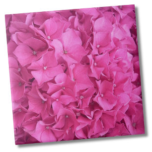 Hydrangea Pink Flower Pattern Tile