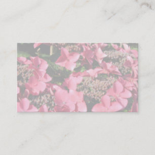 Hydrangea. Pink flowers. Soft Pastel Colours. Business Card
