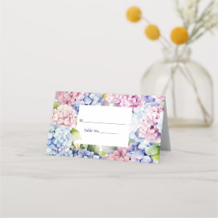 Hydrangea Place Card Guest Table No. Response Card