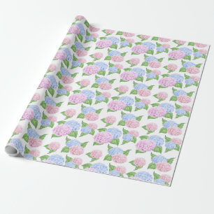 Hydrangea Print Wrapping Paper