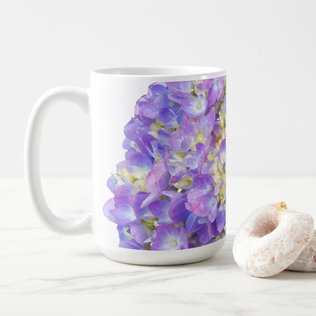 Hydrangea - Purple - Mug (With Donut)
