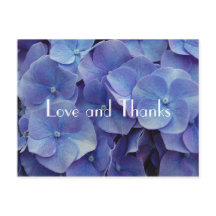 Hydrangea Purple Thank You Postcard