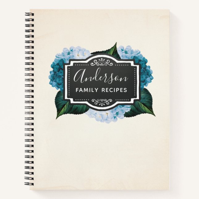 Hydrangea Recipes or Journal (Front)