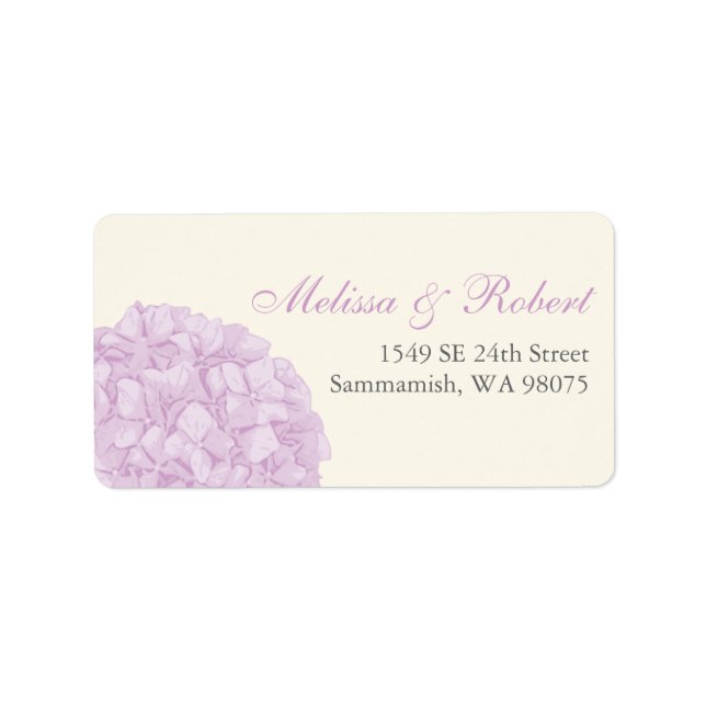 Hydrangea Return Address Label (Front)