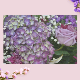 Hydrangea Rose Botanical Lilac Purple Floral Tissue Paper
