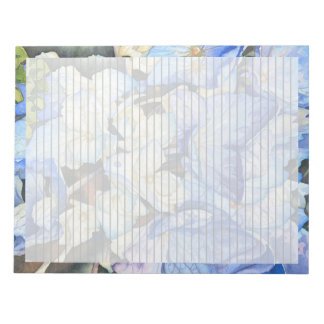 Hydrangea Stationary 8.5" x 11"  Lined Note Pad