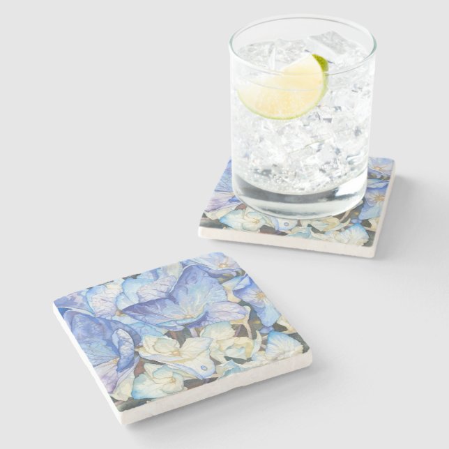 Hydrangea Stone Coaster (Side)