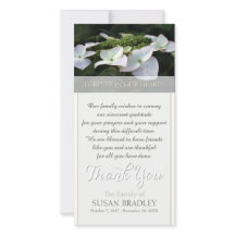 Hydrangea Sympathy Thank You photo card
