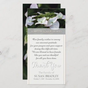 Hydrangea Sympathy Thank You photo card