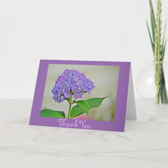 Hydrangea Thank You Card (Front)