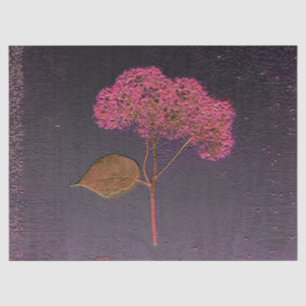 Hydrangea Vintage Purple Metallic Floral Close Up Tissue Paper