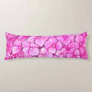 Hydrangea watercolor body cushion