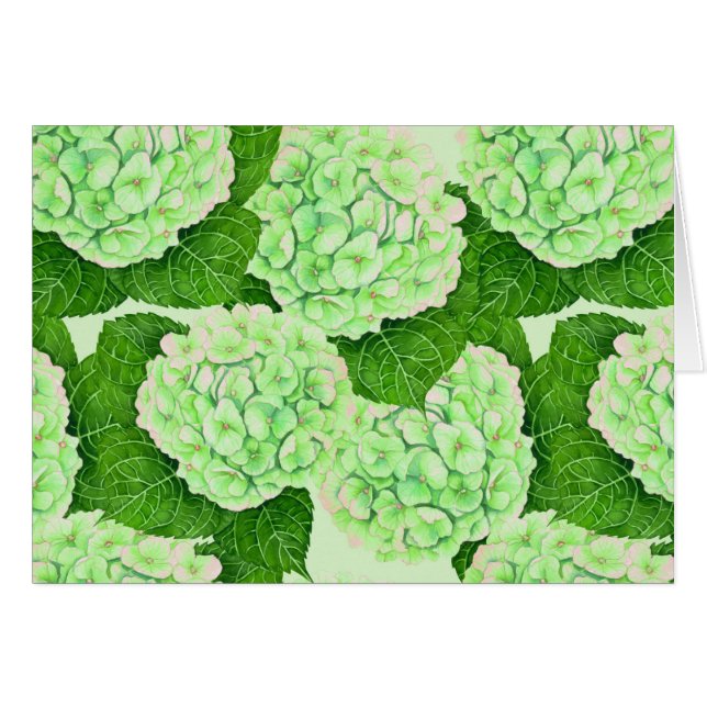 Hydrangea watercolor pattern (Front Horizontal)