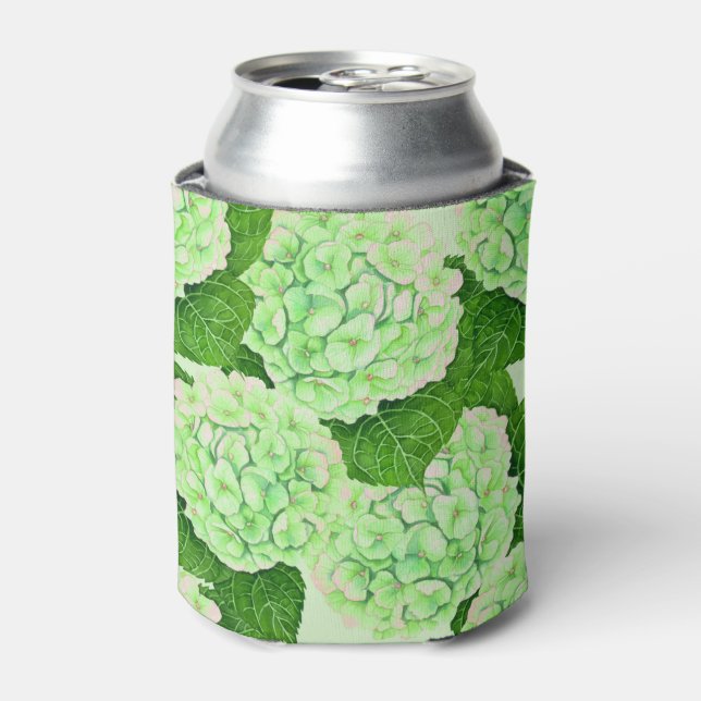Hydrangea watercolor pattern can cooler (Can Front)