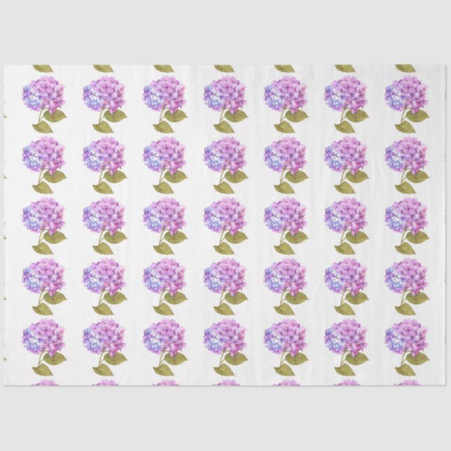 Hydrangea Watercolor Series Design 14 Tissue Paper (Front)