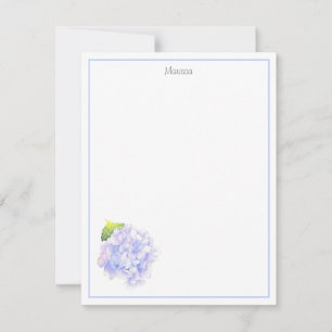 Hydrangea Watercolor Vignette Card
