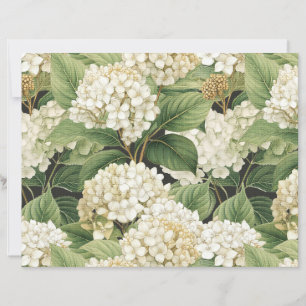 Hydrangea watercolour floral Boho retro flowers
