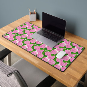 Hydrangea waterolor pattern wrapping paper desk mat