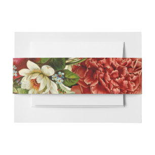 Hydrangea Wedding BOHO Floral Retro Invitation Belly Band