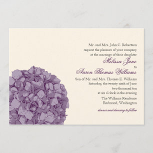 Hydrangea Wedding Invitation