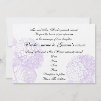 Hydrangea Wedding Invitation