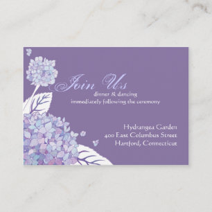 Hydrangea Wedding Reception Enclosure Card