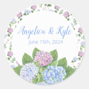 Hydrangea Wedding Sticker