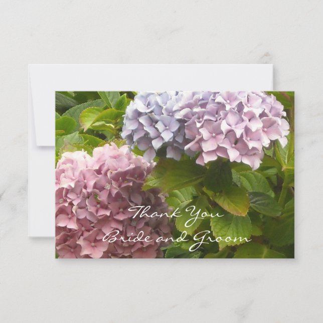 Hydrangea Wedding Thank You Card (Front)