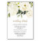 Hydrangea White Gold Floral Wedding Enclosure Card
