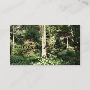 Hydrangea Wood Trees Nature Photography Business Card