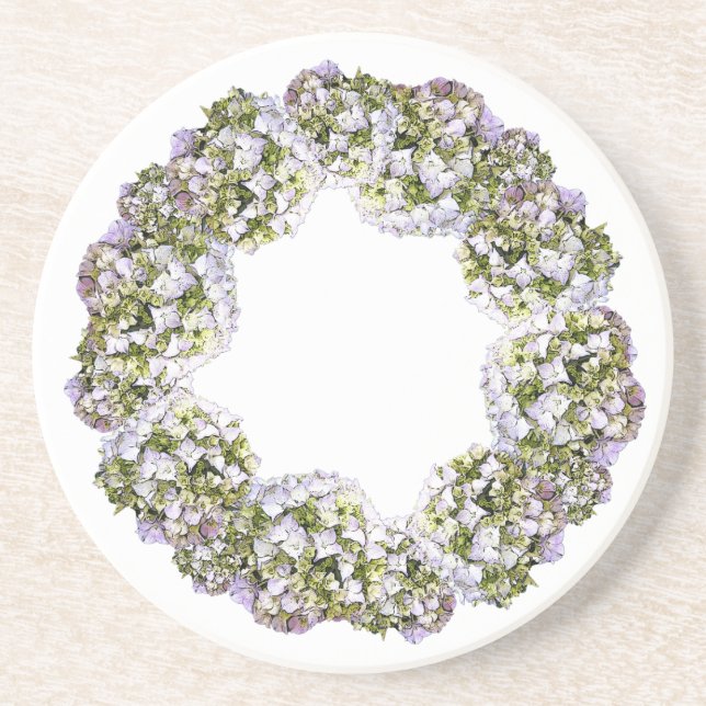 Hydrangea Wreath Coaster (Front)