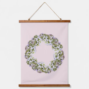Hydrangea Wreath Hanging Tapestry