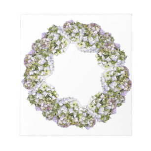Hydrangea Wreath Notepad