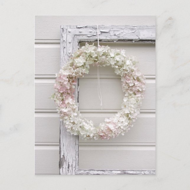 Hydrangea Wreath Postcard (Front)
