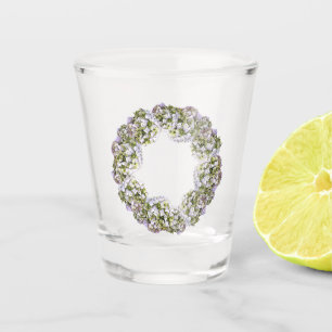 Hydrangea Wreath Shot Glass