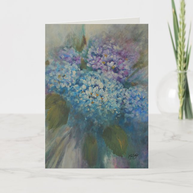Hydrangeas  5 x 7 Thank You Card (Front)