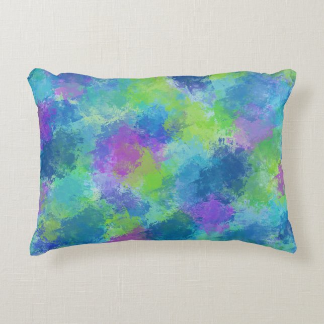 Hydrangeas Abstract Decorative Cushion (Front)