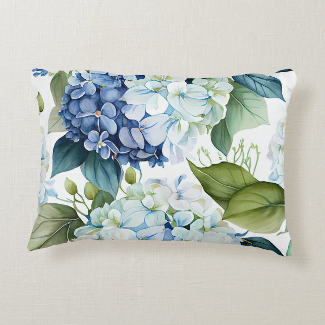 Hydrangeas Accent Pillow (Back)
