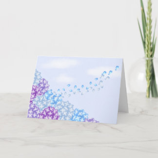 Hydrangeas and Butterflies Greeting Card