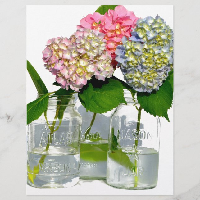 Hydrangeas and Mason jar (Front)