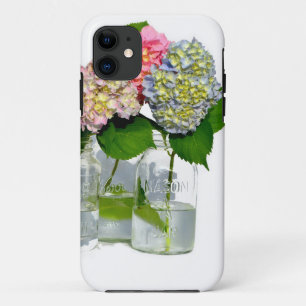 hydrangeas and mason jar Case-Mate iPhone case