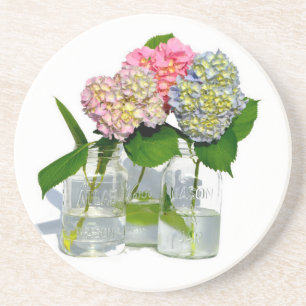 Hydrangeas and Mason jar Coaster