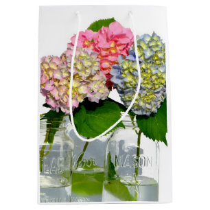 Hydrangeas and Mason jar Medium Gift Bag