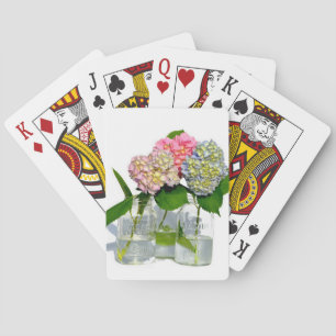 Hydrangeas and Mason jar Playing Cards