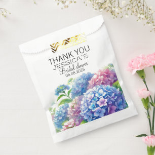 Hydrangeas Blue Flowers  Bridal Shower Party Favour Bags