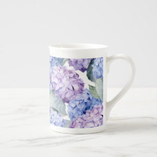 Hydrangeas  bone china mug